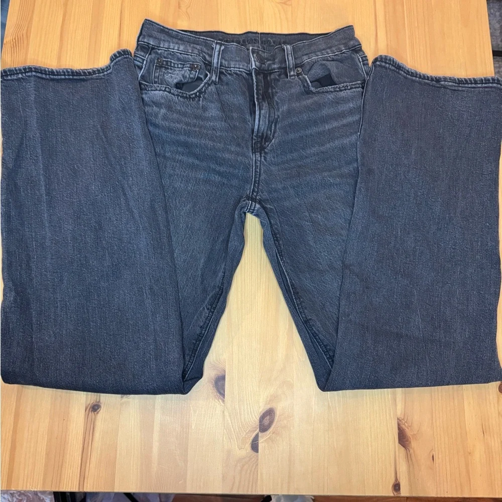 American Eagle Outfitters Black Stovepipe Leg Strigid Jeans 00 - Picture 3 of 5